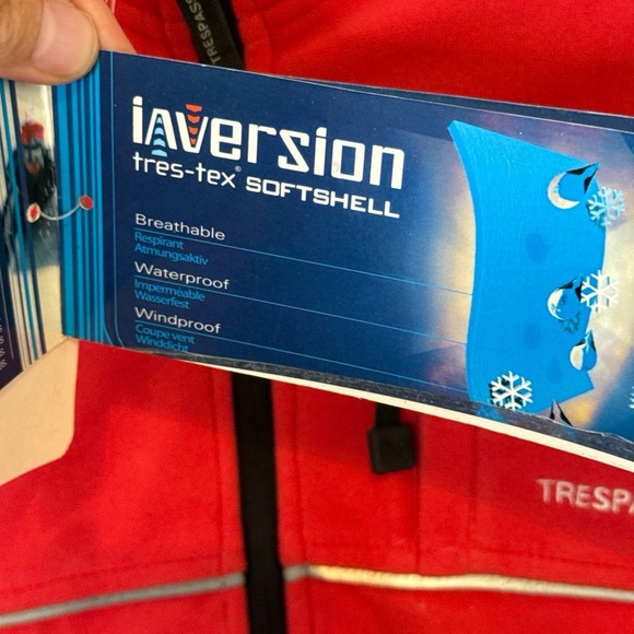 Vintage NWT Trespass Softshell‎ Ski Snownoard Jacket Womens XS Coral Cream READ - Picture 5 of 12